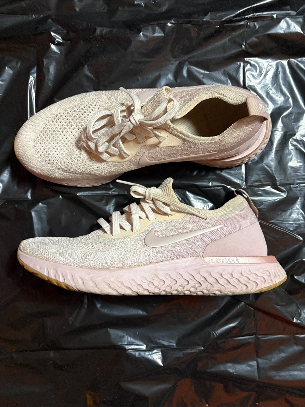 Nike Women's Running Shoes in Pale Pink and Cream